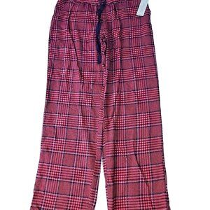 SONOMA Lounge Drawstring Elastic Waist Red Plaid Cotton Lounge Pants Sz M NWT